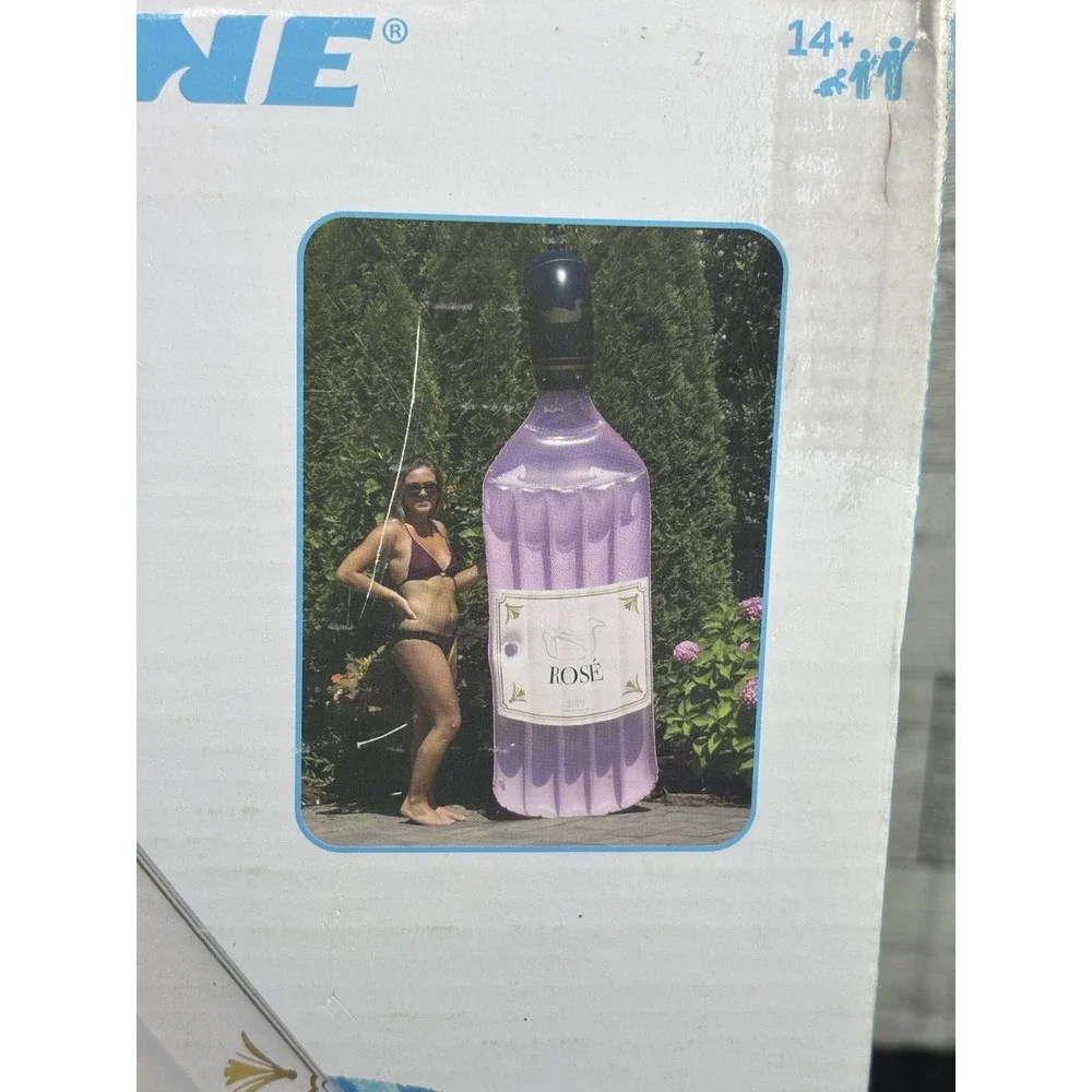 Pool Float Swimline The Rose Bottle‎ Shaped Float New In Sealed Box NEW